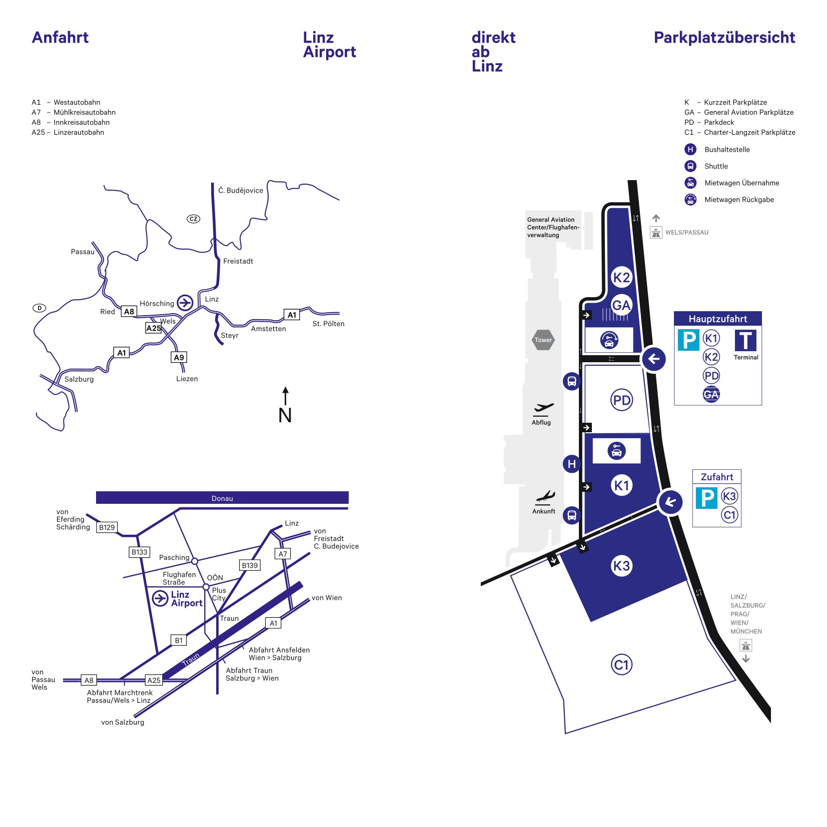 Anfahrtplan Linz Hörsching